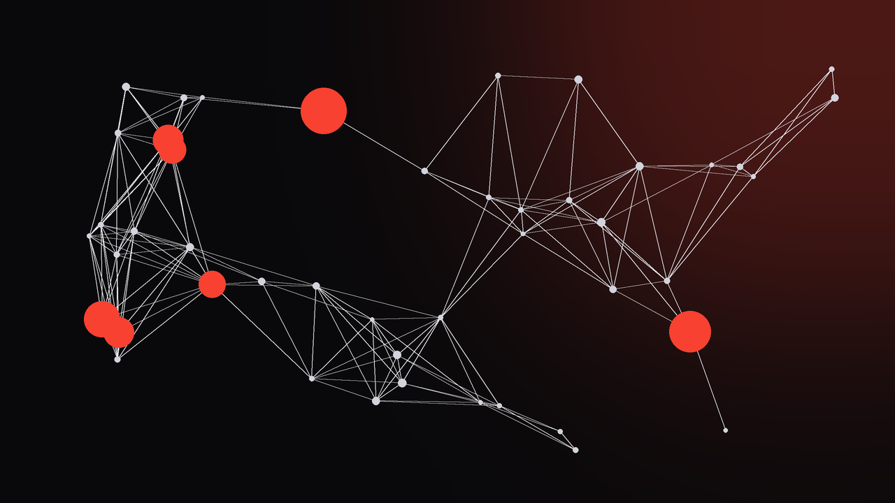 Abstract knowledge-graph visualization of unified research sources